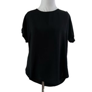 Maurices Black Cap Sleeve Pullover Blouse Sz. S‎